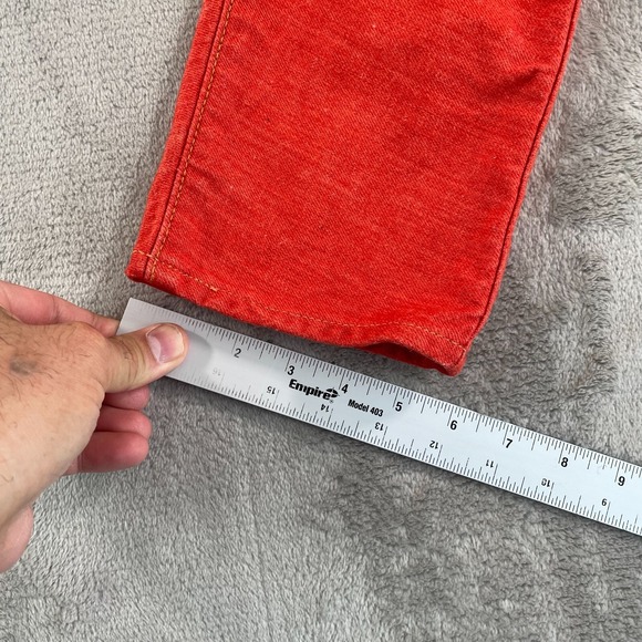 Kapital Japanese Denim Jeans Men 1 (29x35) Orange 3D Made in Japan Okayama - Picture 12 of 14